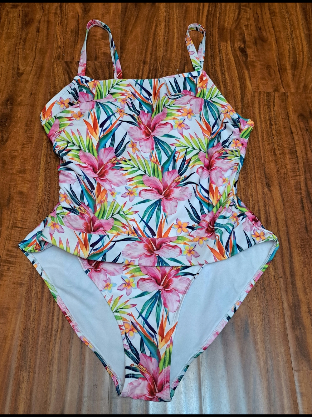 Tropical Breeze One Pc Swimsuit Womens XL Catherine Malandrino